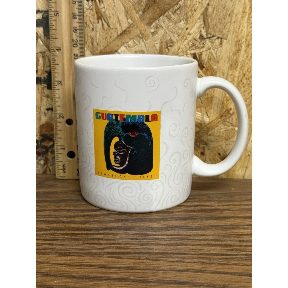 Vintage 1990s Starbucks Guatemala Steam Swirls Coffee Mug 12 oz Thailand